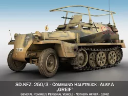 SD KFZ 250 3 - Half-track command variant 3D model