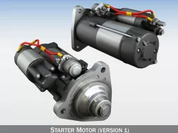 Starter motor 3D model
