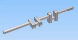 Steam engine components. Crankshaft