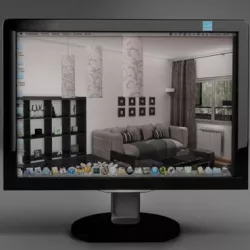 TFT screen 3D model