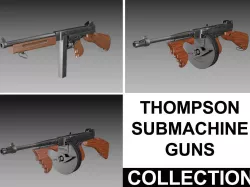Thompson Submachine Gun - Collection 3D model