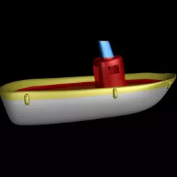 Toy Tugboat 3D model