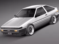 Toyota AE86 Levin 1983 1987 3D Model 3D model