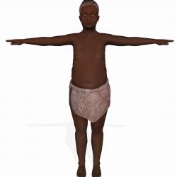 villagers boy A2 Low-poly  3D model