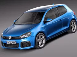 Volkswagen Golf R 2012 3D Model 3D model