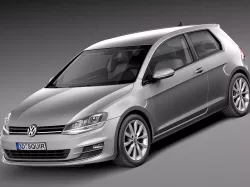 Volkswagen Golf VII 2013 3-door 3D model