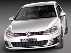 Volkswagen Golf VII GTI 2014 3D model