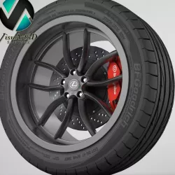 Wheel lexus IS 3 3D model