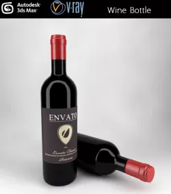 Wine bottle 3D model