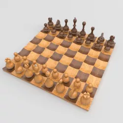 Wobble chess set 3D model