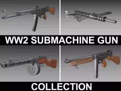 WW2 Submachine guns - Collection 3D model