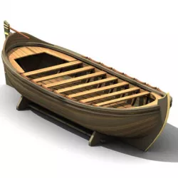 XVII century life-boat 3D model