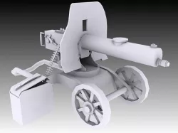 1910 Maxim Machine Gun 3D model