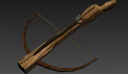 3D Medieval Crossbow Low-poly  3D model