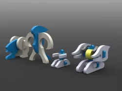 Aliens and robots for Alien city 3D puzzle toy