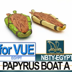 Ancient Egyptian Papyrus Boat A 3D model