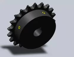 ANSI 40 5/8 bore 20 tooth steel sprocket. With 2 set screws