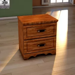Ashley Camp Huntington Poster Nightstand Low-poly  3D model
