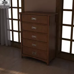 Ashley Colter Panel Chest Low-poly  3D model