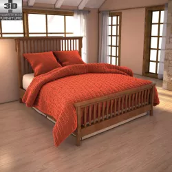Ashley Colter Queen Panel Bed Low-poly  3D model