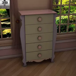 Ashley Doll House Sleigh Chest Low-poly  3D model