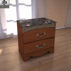 Ashley Fairbrooks Estate Panel Nightstand Low-poly  3D model