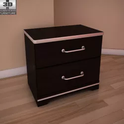 Ashley I-Zone Bookcasel Nightstand Low-poly  3D model