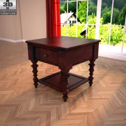 Ashley Key Town Truffle Table Low-poly  3D model