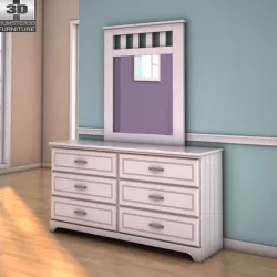Ashley Lulu Dresser Mirror Low-poly  3D model