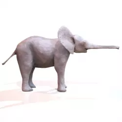 Baby Elephant Low-poly  3D model