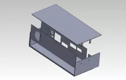 Back parts of the modify box of computer in bus