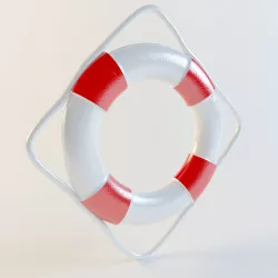 Bagel With Lifeguards 3D model