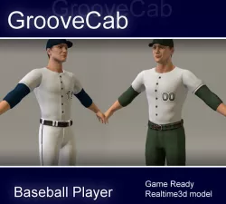 Baseball Player Male 3D model