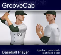 Baseball Player Male rigged Low-poly  3D model