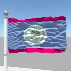 Belize Flag 3D model