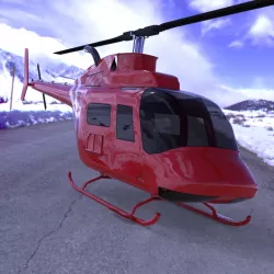 Bell Ranger Helicopter 3D model