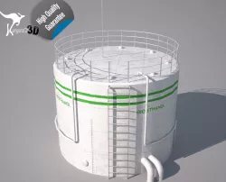 Bio Ethanol Tank Low-poly  3D model