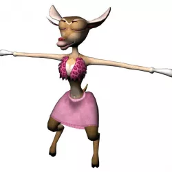 Blind Gazelle Woman AAA Low-poly  3D model