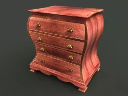 Bombe' style 4 Drawer Chest