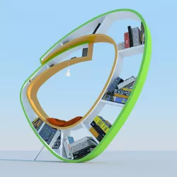 Bookshelf 3D model