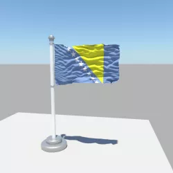 Bosnia and Herzegovina flag 3D model
