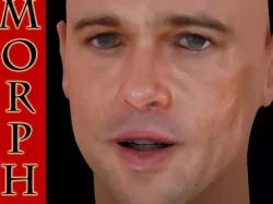 Brad Pitt acting 3D model