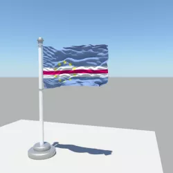 Cape Verde flag 3D model