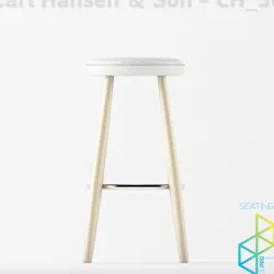 Carl Hansen Son CH56 Bar stool 3D model