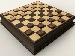 Checkers 3D model