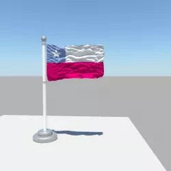 Chile flag 3D model