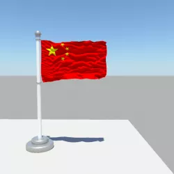 China flag 3D model