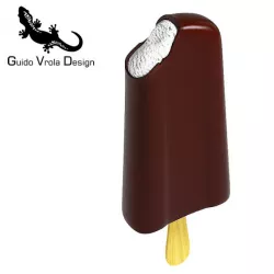 Chocolate ice lolly 3D model