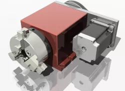 CNC Router Rotational Axis the 4th Axis A axis 3D model
