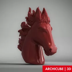 Decorative Horse Head 3D model